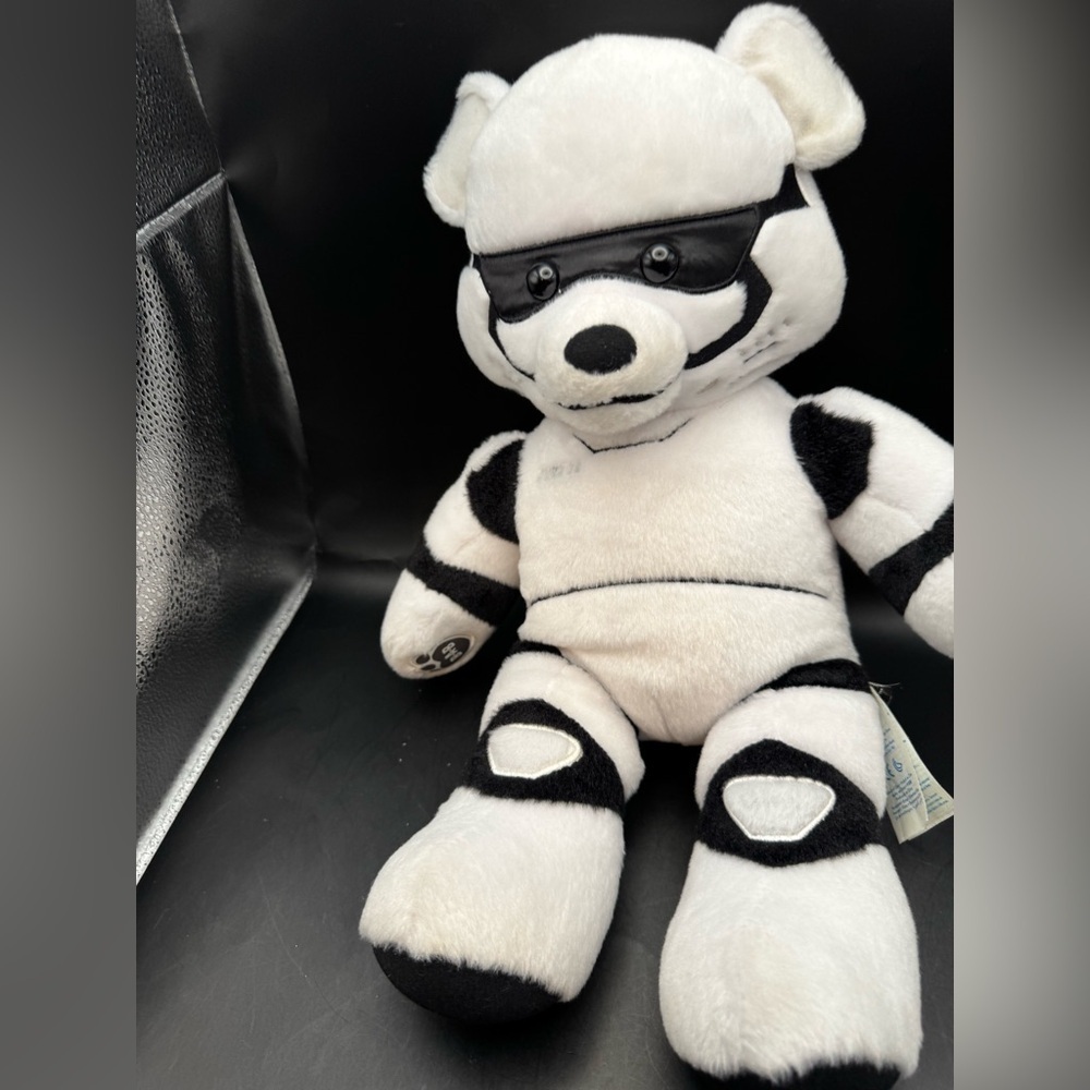 Build A Bear Star Wars Plush Storm Trooper Bear White Black Stuffed Toy 2016